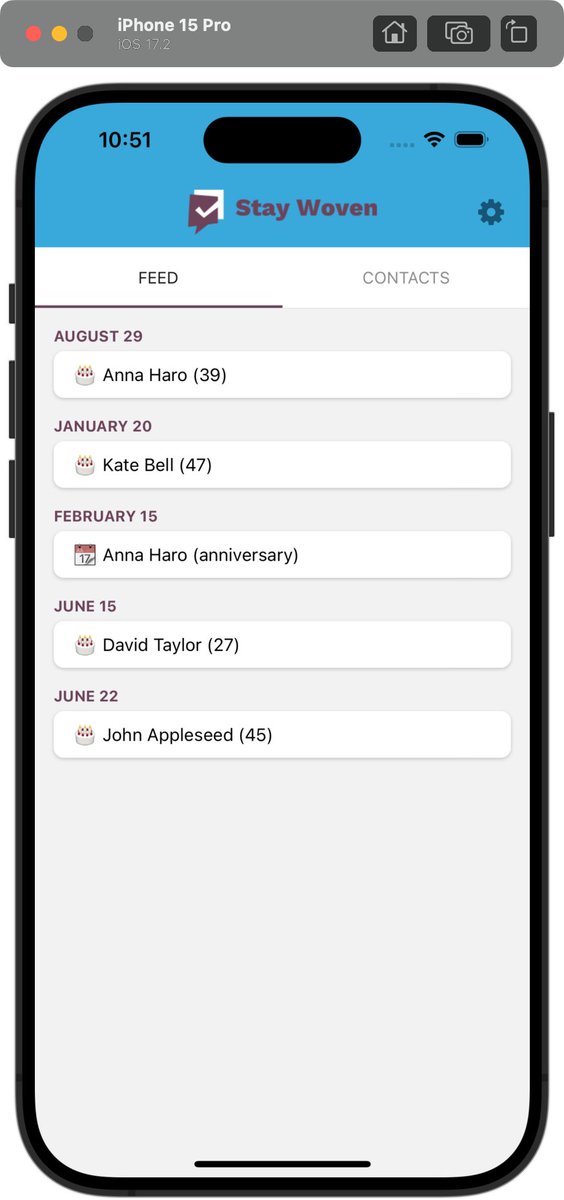 StayWoven's tweet photo. A preview of Stay Woven's updated navigation 🆕

🔹Better nav of the two main pages
🔹Reminders instead of priority groups
🔹Settings made less prominent https://t.co/VRWjCUQD43