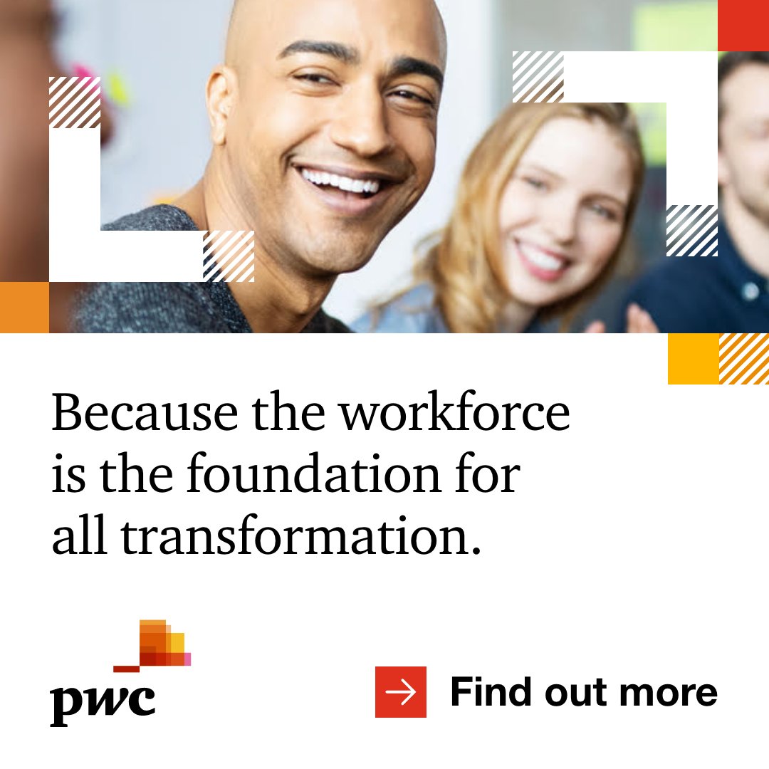 PwC_UK's tweet photo. “Transformations will falter in any organisation that lacks the right structure, culture and skills.”

Read this FT article for insights on aligning transformation and workforce strategy: https://t.co/ylwLmfQGYP

#BeTransformative #Transformation #HumanLedTechPowered @ft_content
