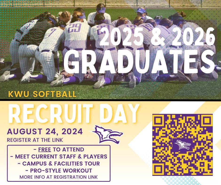 KWUSoftball's tweet photo. It’s getting close! Save your spot &amp; register today to see what the Yotes are all about 🐺 https://t.co/Q8jrFeig7w
