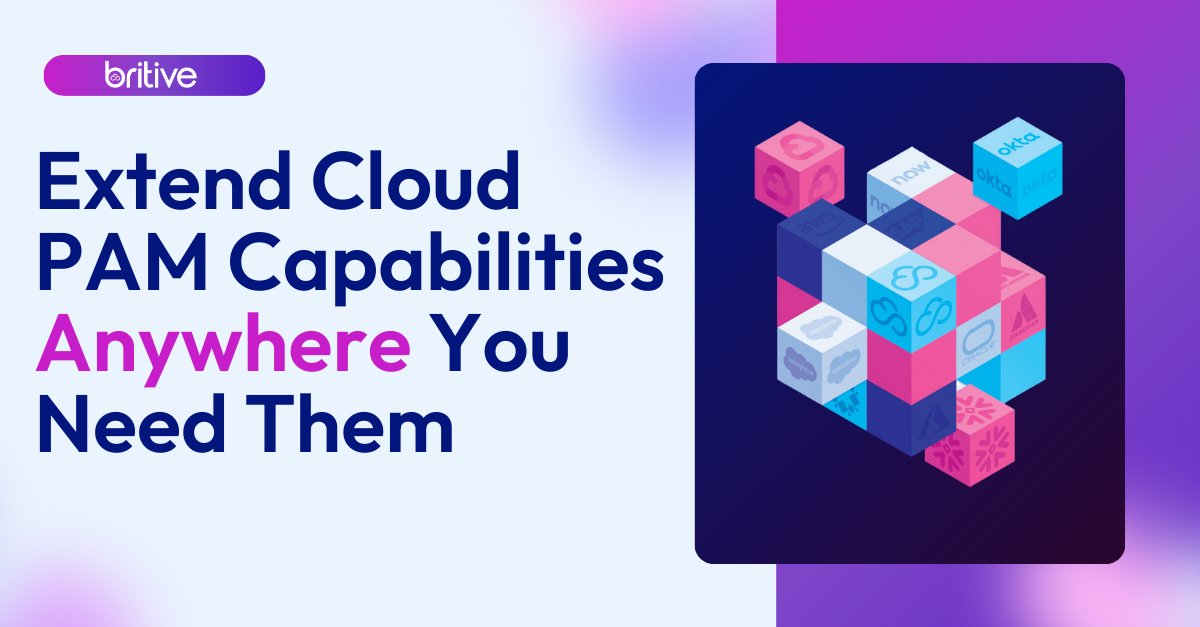 britive1's tweet photo. From public clouds to private networks, #Britive's #CloudPAM Anywhere delivers secure, dynamic permission management. #JIT access & ephemeral permissions across cloud and on-prem environments. 🔗 https://t.co/qlam85JntJ #cloudsecurity #cloudaccess #accessmanagement #PAM https://t.co/lzjVH6bde0