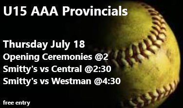 FortGarryCC's tweet photo. Take in some AAA Softball action this Thursday through Saturday at Ray Fennel Park! 🥎

Enter the 50/50 Draw at the link below for your chance to win 💰!

https://t.co/p7LIb1fSI1 https://t.co/15SmkikmeK