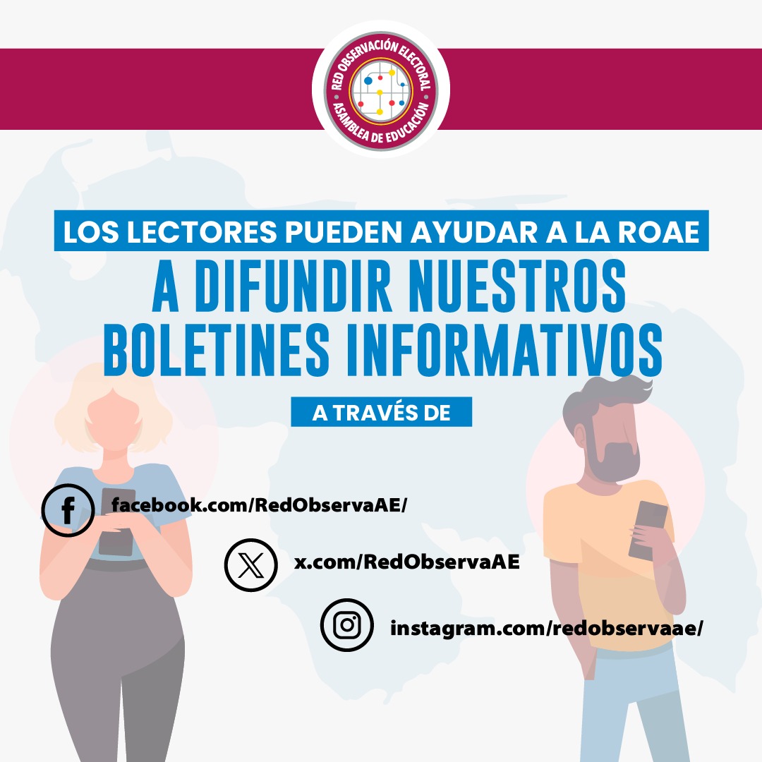 RedObservaAE's tweet photo. Los lectores pueden ayudar a la ROAE a difundir los mensajes que transmitimos a través de:
Facebook: https://t.co/jGiHEaNRAG
X: https://t.co/INQy5qHzhX
Instagram: https://t.co/FF5ryBdTfx https://t.co/Xs2RlWchMj