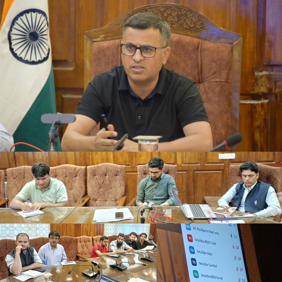 dcbandipora's tweet photo. DC #Bandipora Shakeel Ul Rehman reviews progress of Swachh Bharat Mission(G). 

Emphasized maintaining cleanliness and hygiene standards in rural areas to improve public health and overall quality of life. 

@OfficeOfLGJandK 
@diprjk 
@ddnewsSrinagar 
@dicbandipora https://t.co/JJ8PSHgyYb