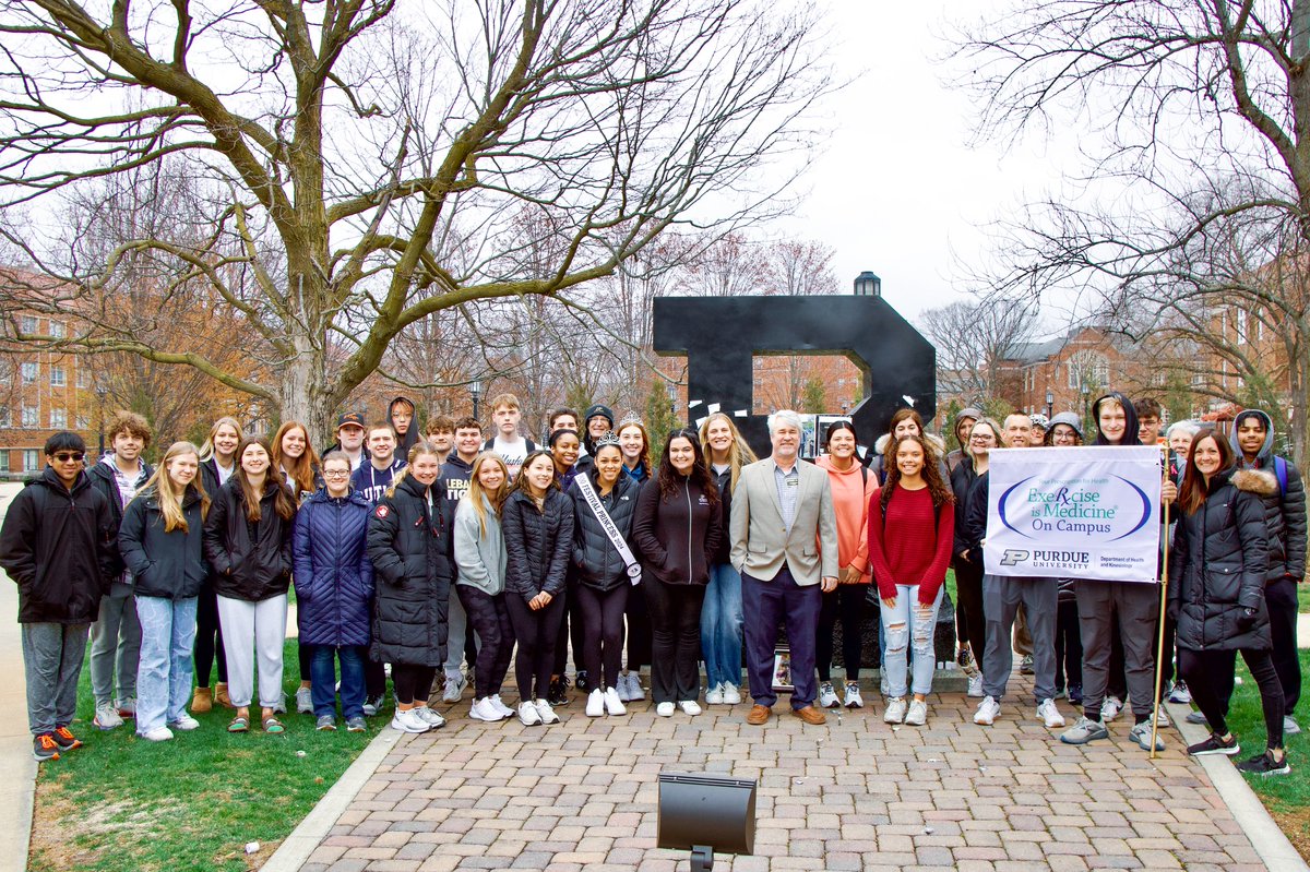🥇 Congrats to the #Purdue chapter of Exercise is Medicine on Campus on receiving gold-level recognition from <a href="/ACSMNews/">American College of Sports Medicine</a>! Established in 2017 by <a href="/HKPurdue/">Purdue H & K</a>, <a href="/PurdueEIM/">Purdue EiM</a> continues to increase awareness of the benefits of physical activity.
<a href="/EIMnews/">Exercise is Medicine</a> #PurdueHHS
purdue.edu/hhs/news/2024/…