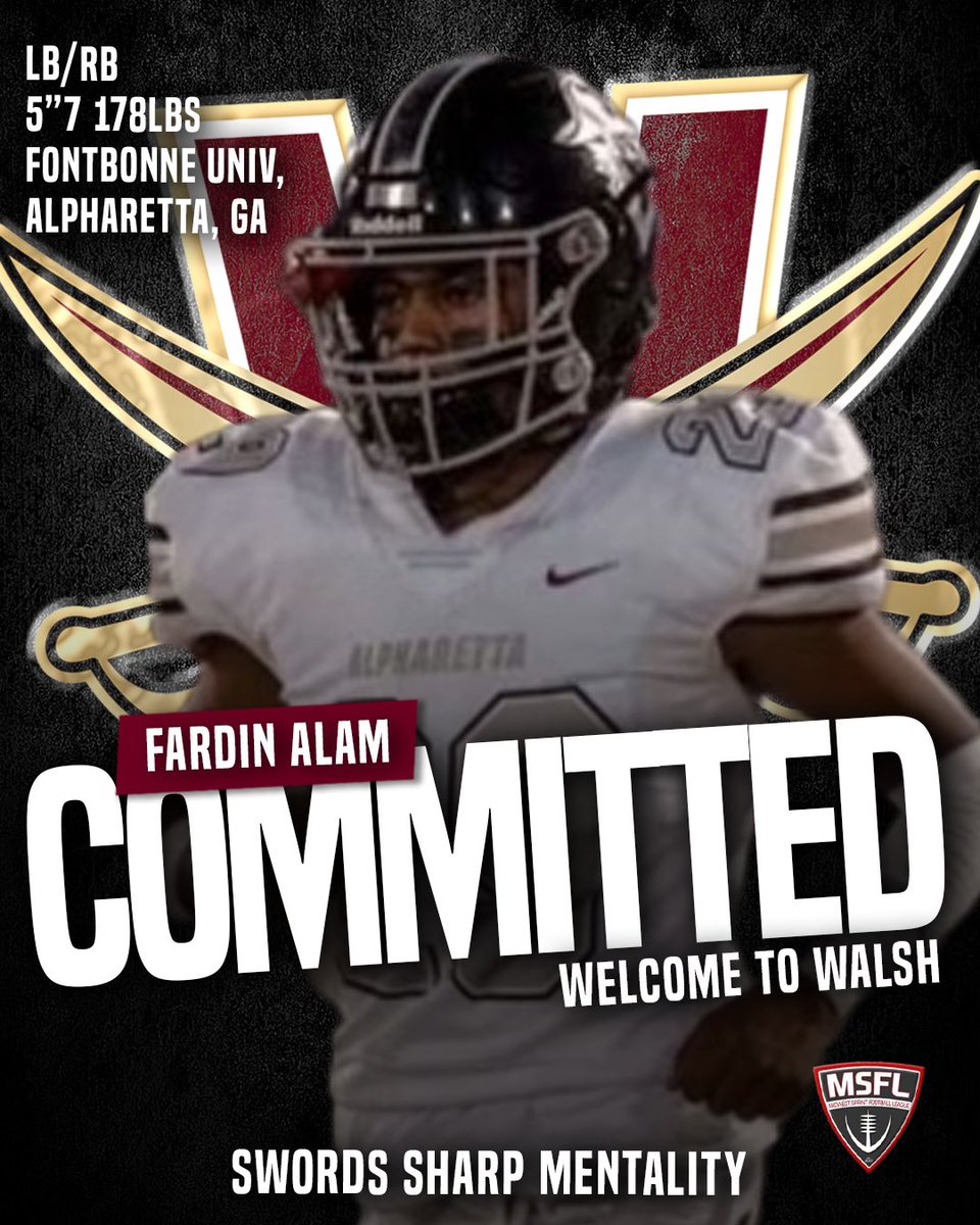 WalshSprintFB's tweet photo. Welcome to the family!
#houseofswords⚔️
#Swordsharpmentality⚔️
@Fardinalam7148 https://t.co/3wHoy0fC9a