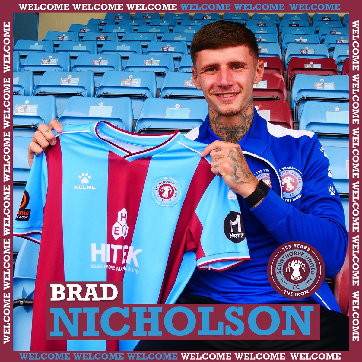✍️ NEW SIGNING

Scunthorpe United is delighted to announce the acquisition of left-sided defender Brad Nicholson on a permanent deal following his departure from National League North play-off winners Boston United 👉 scunthorpe-united.co.uk/news/2024/july…

#UTI #IRON