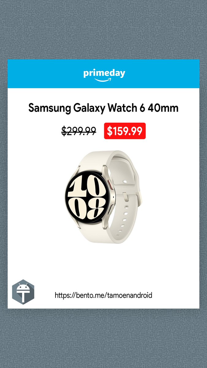 TamoEnAndroid's tweet image. Para el que anda buscando un reloj inteligente 👉🏻 WATCH 6 
amzn.to/3Y4T35h

 #PrimeDayDeals