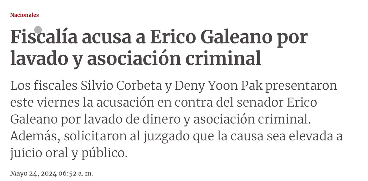 Lizarella no puede explicar con qué fondos compró su millonaria casa. Bachi está involucrado en robo de tierras estatales. Erico, imputado por lavado y asociación criminal. Hay que ser fatero nivel Dios para argumentar que esta gente está interesada en la transparencia ñandeko.