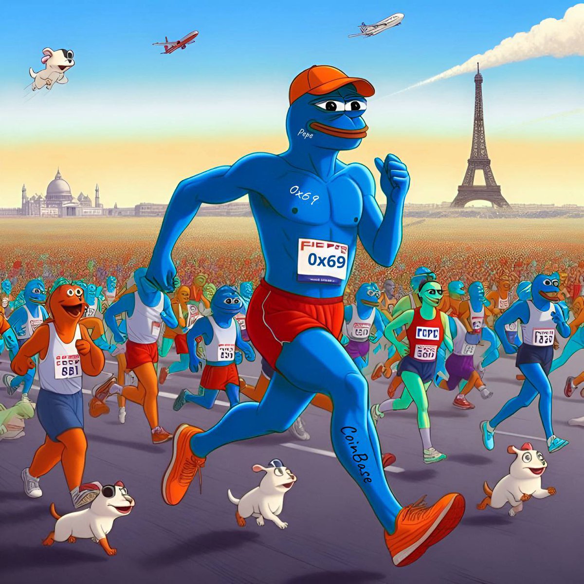 PepeOnBase0x69's tweet photo. It’s not a sprint, it’s a marathon and $PEPE will win

@base is the future of crypto 

#Coinbase #Ethereum https://t.co/n0AvHL2hyO