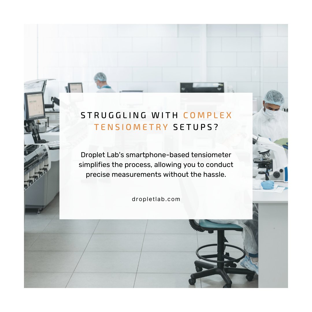 DropletLab's tweet photo. Looking to simplify your tensiometry setups? 💧 Droplet Lab's smartphone-based tensiometer streamlines the process, making precise measurements hassle-free. 

Visit https://t.co/e0xiTsGMFv and say goodbye to complex equipment!
 
#Tensiometry #Innovation #DropletLab https://t.co/d0BKoMuEhF