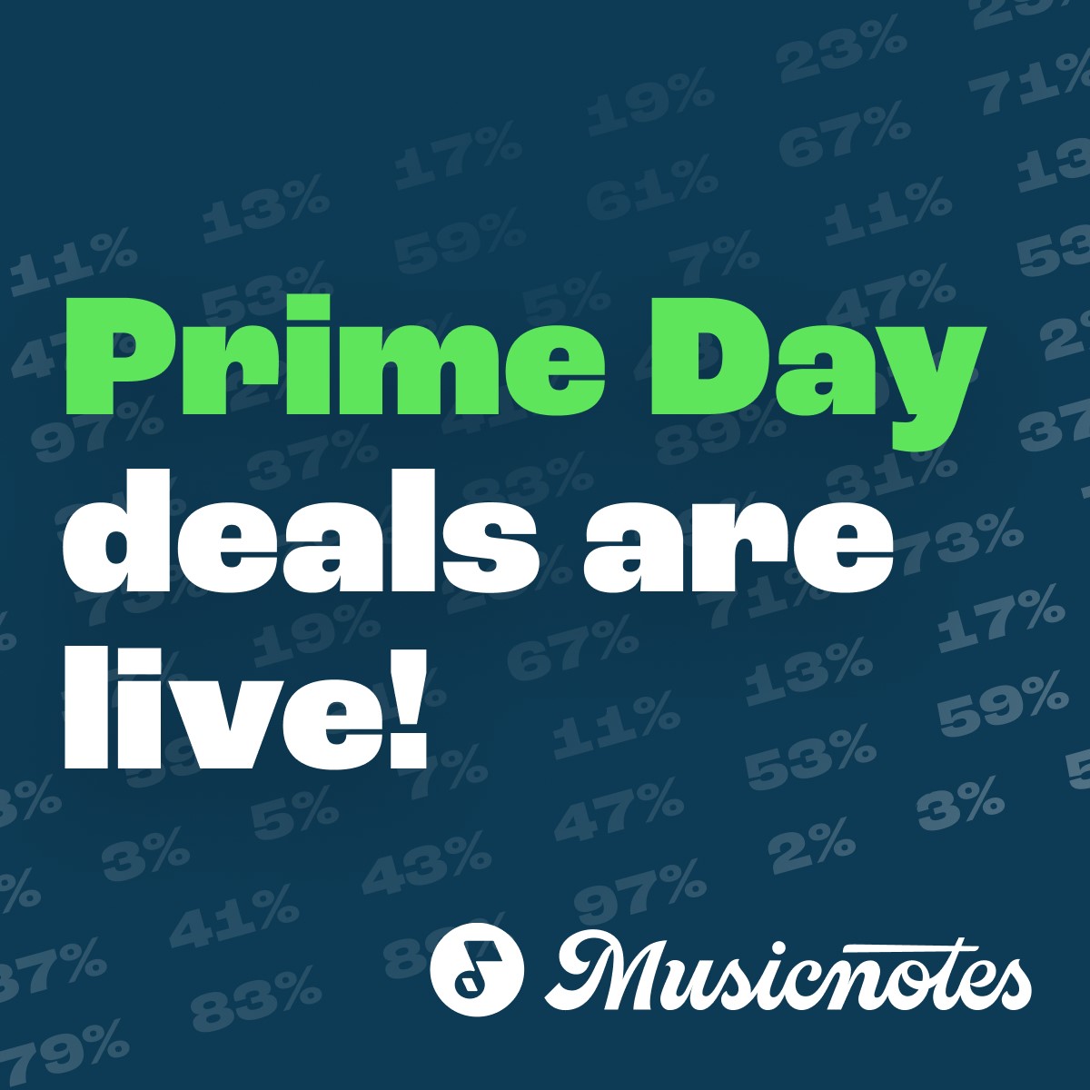 musicnotes's tweet image. The wait is over! Prime Day Deals at Musicnotes are live. Click to reveal your exclusive prime-number discount!

Reveal Your Deal: l8r.it/ac8F

⏰ Don’t miss out! Prime deals run through July 17th. 

#PrimeDay #Musicnotes #SheetMusic #Deals #SaveNow