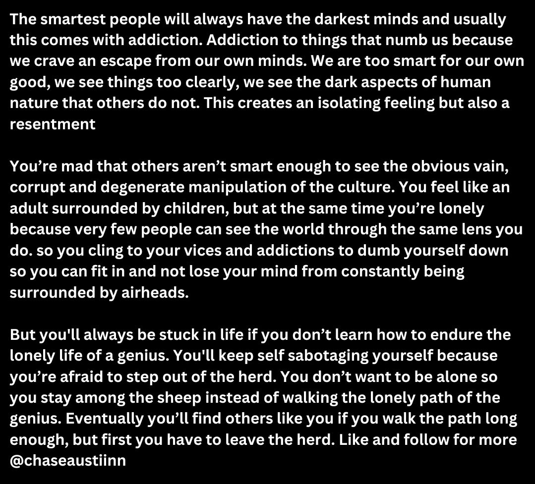 The curse that comes with being smart