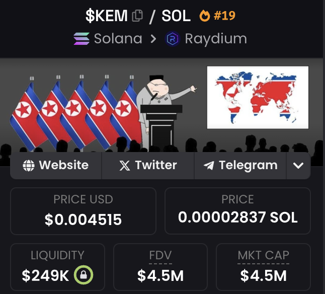PulseXBT's tweet image. From 3.4Mil mc to 4.5Mil mc in ≈ 10h, not bad.

$KEM seems ready to break ATH in the next few days. Bullish📈