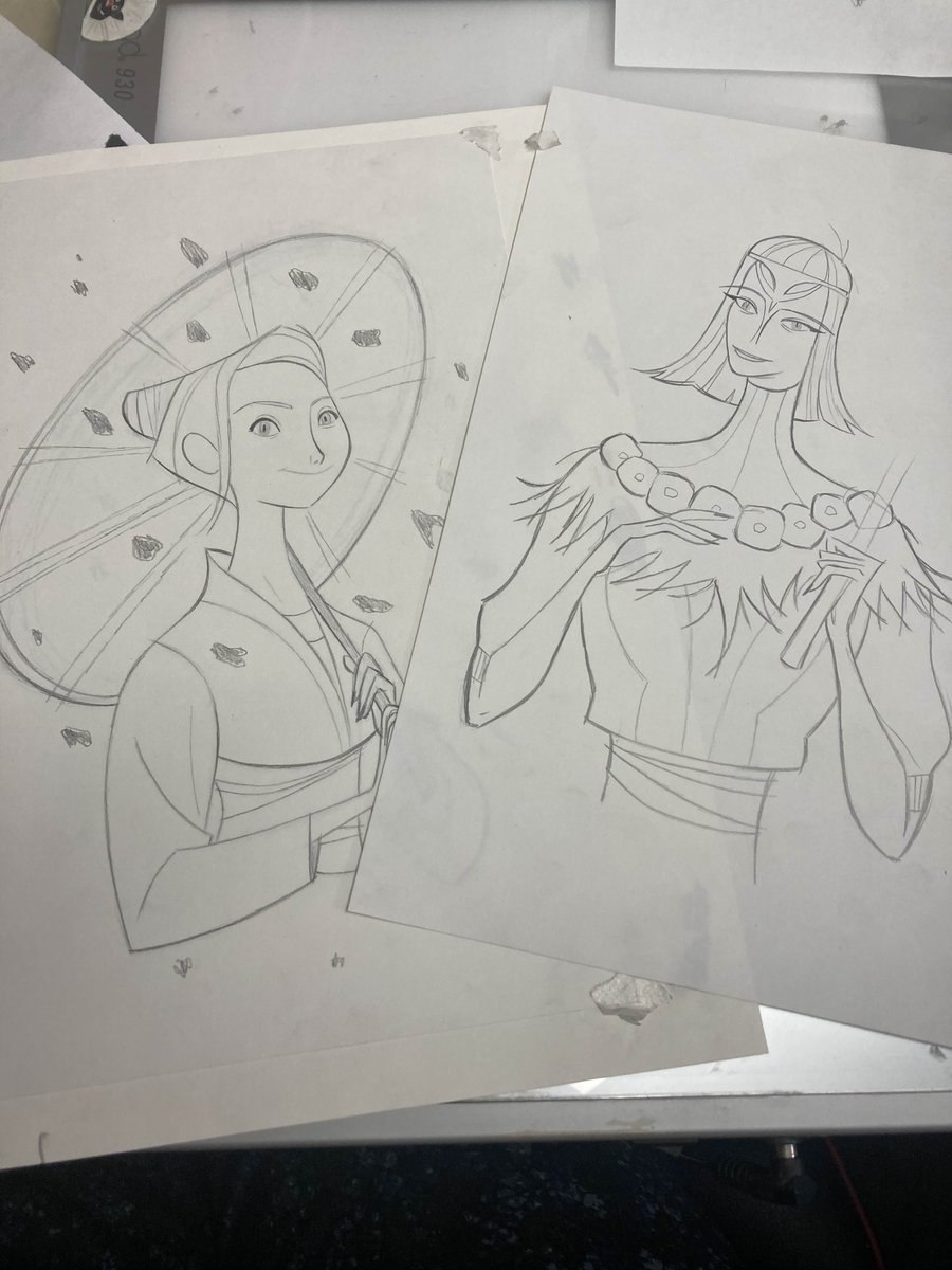 Always happy to work with pencil and paper. These are for some upcoming shop products. #characterdesign