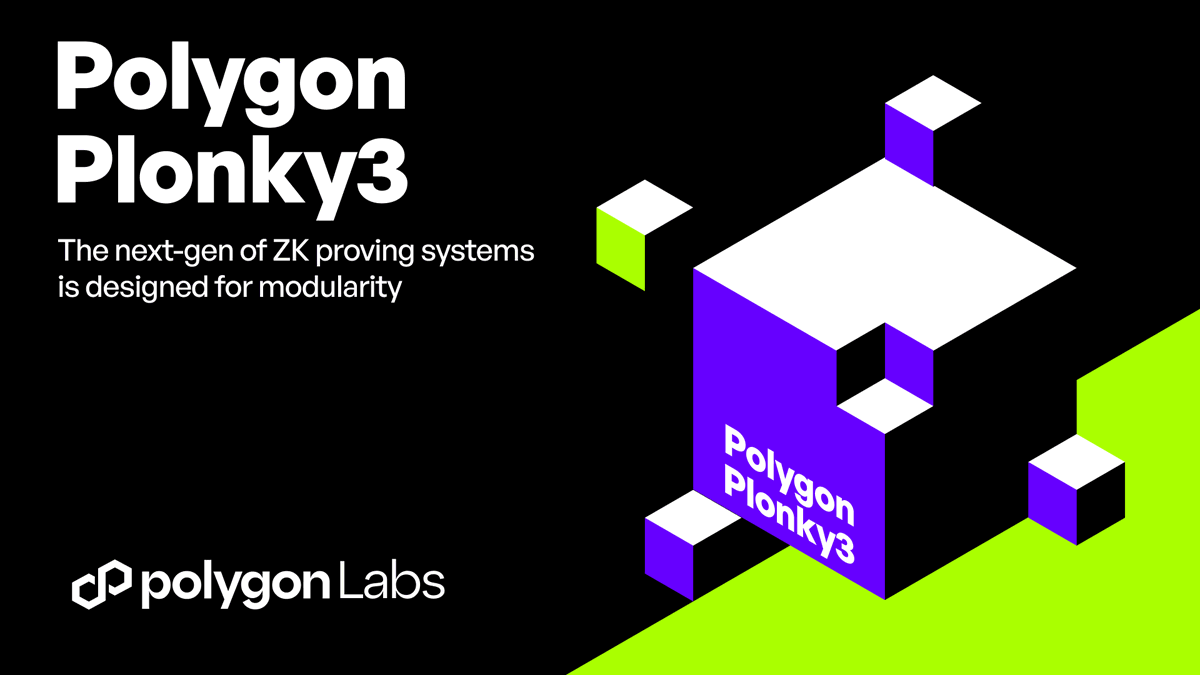 polygonstats's tweet photo. NEW: @0xPolygon has announced that Plonky3, the latest version of its zero-knowledge proof proving system, is now "production-ready" for developers:

- Plonky3, the latest version of the open source and modular proving system, enables devs to build their own zkEVMs, which are customized blockchain environments that use zero-knowledge proofs to validate transactions, crucial for scaling dApps.

- Plonky3 has decreased the time required to generate proofs, making it faster than Plonky2, further reducing the computational overhead and costs associated with generating and verifying proofs in ZK rollup chains.

Upcoming AggLayer: 

Polygon plans to use Plonky3 in its upcoming interoperability layer, The AggLayer, designed to facilitate unified liquidity and security across a network of chains.