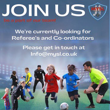 Looking for new refs Saturday and Sunday 

Also looking for coordinators 

Email only please