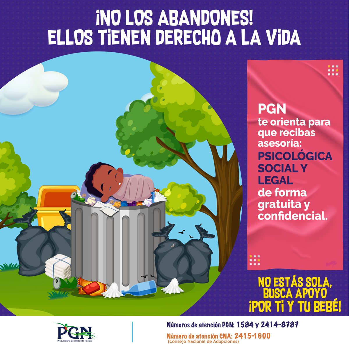 PGNguatemala's tweet photo. No estás sola. Toma decisiones informadas para ti y tu bebé. 

#PorTiyTuBebé #DecideSegura #DecideInformada #NoloAbandones https://t.co/CC80aVhezP