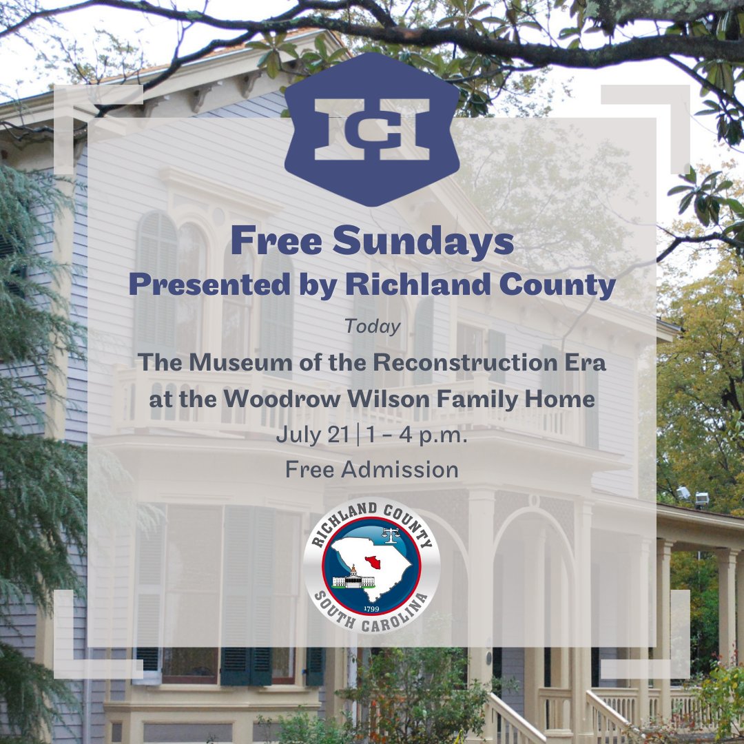 HistColumbia's tweet photo. 🙌🏿 It's #FreeSunday presented by @RichlandSC, w/ support from HC Board Liaison, Councilwoman @teambarron7! 🙌🏿
Join us 1 - 4 pm today for a free tour of 📍 the 𝙈𝙪𝙨𝙚𝙪𝙢 𝙤𝙛 𝙩𝙝𝙚 𝙍𝙚𝙘𝙤𝙣𝙨𝙩𝙧𝙪𝙘𝙩𝙞𝙤𝙣 𝙀𝙧𝙖.
See you soon! https://t.co/Gb0Dwe1jrd