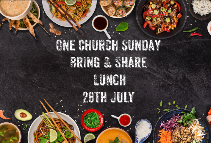 One Church Sunday @ Wallsend is coming up on Sunday 28th July with our monthly bring and share lunch.
Pop it in your diary....