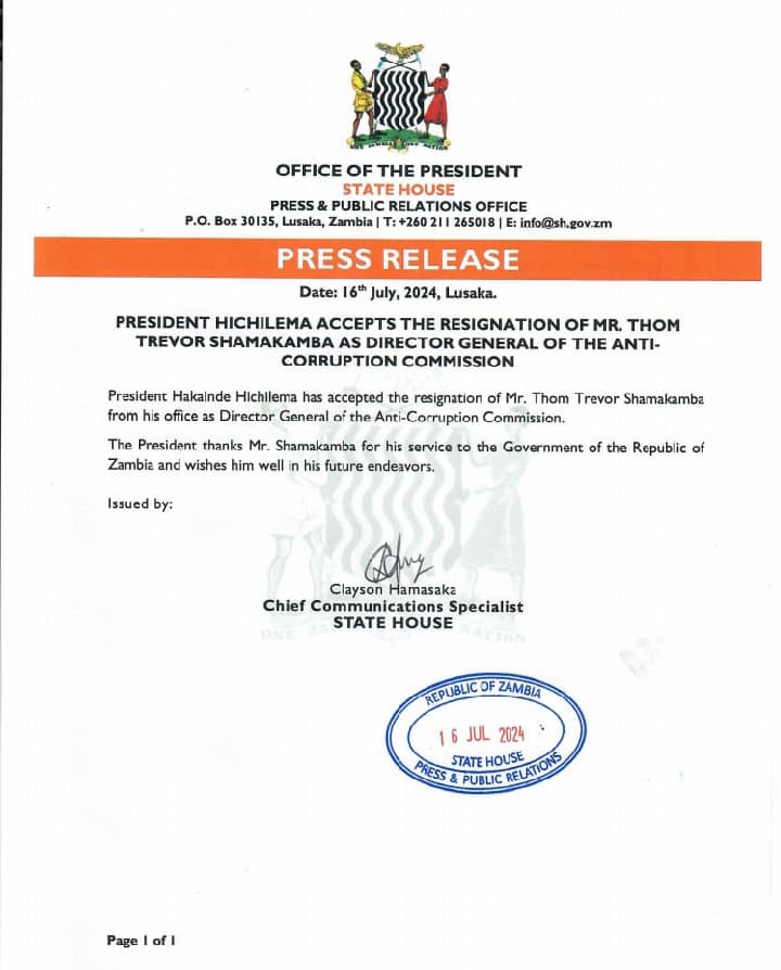 Anti-Corruption Commission Zambia tweet media