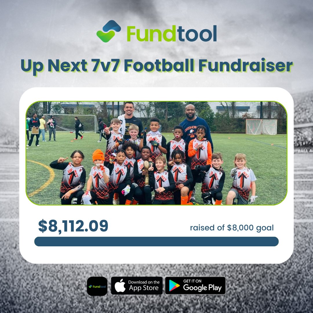 This 7v7 team created a FundTool campaign and raised over $8,000 within 3 weeks 👏 Nothing beats the joy of empowering youth to fulfill their aspirations, and FundTool allows them to retain all their raised funds!

Turn your dreams into reality today 📲: fundtool.page.link/H3Ed