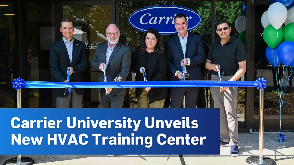 Carrier University recently celebrated the Grand Opening and Ribbon Cutting of its new training center. The 16,000-square-foot facility is designed to train the next generation of skilled HVAC technicians. Learn more at bit.ly/4bKISGf or visit CarrierUniversity.com.
