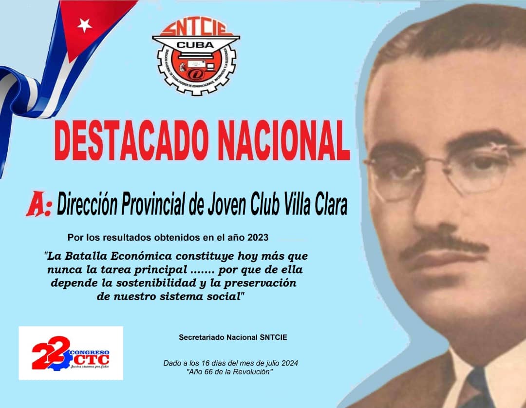 Felicidades a todos los trabajadores de <a href="/JClubVillaClara/">Joven Club Villa Clara</a> 

<a href="/JosCarlosCruzS3/">José Carlos Cruz Sandoval</a> <a href="/Lexygc87/">Lexy Gaspar Cárdenas</a> <a href="/MayraArevich/">Mayra Arevich Marín 🇨🇺</a> <a href="/op_salomon/">OPSalomón</a> <a href="/napolesguerra12/">José Luis Nápoles Guerra</a> <a href="/RolandoDmorales/">Rolando DMorales</a> <a href="/aglo67876945/">aglo</a>