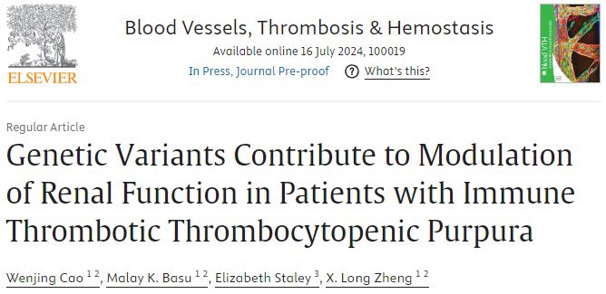Wenjing Cao (@wenjingcaomdphd) on Twitter photo See how genetic factors modulate renal function in patients with immune #Thrombotic #Thrombocytopenic #Purpura, along with <a href="/DrXLongZheng/">X. Long Zheng, MD, PhD</a> @bloodVTH sciencedirect.com/science/articlβ¦ See how genetic factors modulate renal function in patients with immune #Thrombotic #Thrombocytopenic #Purpura, along with <a href="/DrXLongZheng/">X. Long Zheng, MD, PhD</a> @bloodVTH sciencedirect.com/science/articlβ¦