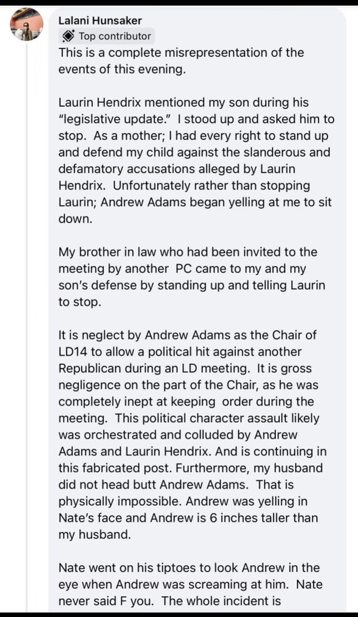 SwordTruth's tweet photo. Security Video: LD14 Chair Andrew Adams Aggressive Behavior Then Plays Victim Claiming Assault Comparing Himself to Trump Assassination Attempt
https://t.co/C2bEyrClNg
On Monday, July 15, 2024, the Legislative District 14 Chair Andrew Adams was involved in an incident outside the LD14 Meeting. See the below security video which clearly shows Adams in the white/silver shirt and jeans, pointing in the face of several people and acting as the LARGEST and most aggressive physical presence. The alleged attacker in the black shirt is significantly shorter than Adams and has to stand up on tiptoes to even near eye level. After the incident, Adams aggressively pursues him and others. Is this the behavior of an assault victim? Adams has a history of attempting to physically intimidate people in dark alleys, and a pattern of intimidating women, while aggressively censoring any free speech or criticism, and a dark past as a convicted drug dealer.
Adams claims he was assaulted and improperly plays the victim while comparing himself to the Donald Trump assassination saying in a statement:
“Lalani Hunsaker’s Nathan, stood on his tiptoes, said “F you” to me, and then headbutted me. His friend recorded the incident, and the police have been notified. With the attempted assassination of President Trump, the notion that someone identifying as a Republican would resort to violence at our meeting must be condemned in the strongest terms. My daughter was present at the meeting tonight.”
Lalani Hunsaker responded saying:
“This is a complete misrepresentation of the events of this evening. Laurin Hendrix mentioned my son during his “legislative update.” I stood up and asked him to stop. As a mother; I had every right to stand up and defend my child against the slanderous and defamatory accusations alleged by Laurin Hendrix. Unfortunately rather than stopping Laurin; Andrew Adams began yelling at me to sit down. My brother in law who had been invited to the meeting by another PC came to my and my son’s defense by standing up and telling Laurin to stop. It is neglect by Andrew Adams as the Chair of LD14 to allow a political hit against another Republican during an LD meeting. It is gross negligence on the part of the Chair, as he was completely inept at keeping order during the meeting. This political character assault likely was orchestrated and colluded by Andrew Adams and Laurin Hendrix. And is continuing in this fabricated post. Furthermore, my husband did not head but Andrew Adams. That is physically impossible. Andrew was yelling in Nate’s face and Andrew is 6 inches taller than my husband. Nate went on his tiptoes to look Andrew in the eye when Andrew was screaming at him. Nate never said F you. The whole incident is recorded. And video was viewed by the police. No arrests were made and no official report was filled. Finally, I was never given the opportunity to refute the heinous claims that Laurin Hendrix perpetrated and I remained in the meeting until it concluded in hopes of having that opportunity. The ineptitude exhibited tonight at the LD meeting was ridiculous and the fact that Andrew Adams allowed this to happen is reprehensible.”
Adams claims a report was filed and he will be obtaining a restraining order and have banned multiple people from the meeting. This is despite Andrew Adams criticizing a restraining order against his good friend Dan Farley who assaulted a County Member at Large on security camera, striking him in the chest. Unlike with Adams who was acting aggressively, the victim of the below video in the red shirt had his hands behind his back calmly speaking before being struck by Adams friend Farley. Adams referred to the victim of that assault as “not being a man” and falsely accusing the victim of “setting Dan up” see the below video:
https://t.co/AZtTEZv07Z
Representative David Cook got in on playing victim and spreading false information as well saying in a public post on X that allowed no comments: “This morning I have been informed that Laurin Hendrix AZ State House Representative was almost assaulted (this is curious, what exactly is an “almost assault”?) at a local district meeting in Gilbert last night while speaking to his constituents. The police were called, the chairman of the group intervened and was assaulted. Evidence was seized by the local police. It should be clear after the incident involving President Trump and the victims this past week that in no cases should violence be tolerated regarding political events of any kind.” Cook should be condemning Adams. It is outrageous to compare the events in the Adams video above to an attempted assassination attempt where one audience member was killed and others injured including Donald Trump who was shot in the ear and had he not turned his head would have been killed by a bullet passing through his brain. Cook and Adams should be ashamed and both resign.