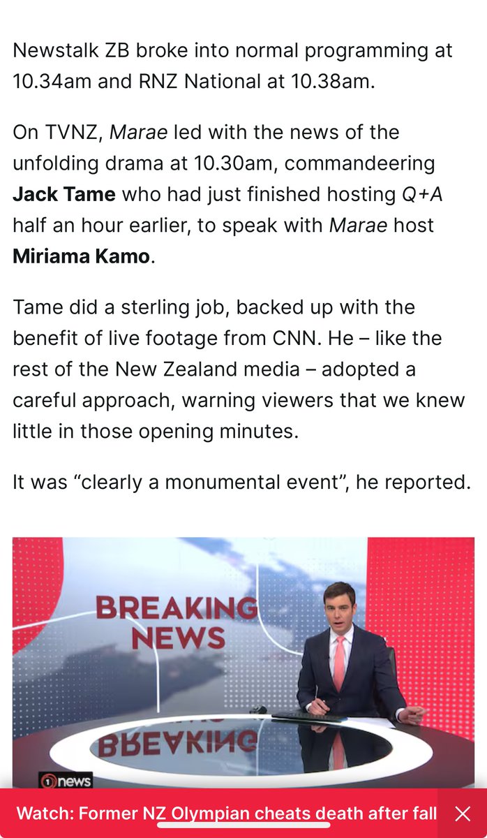 Immediacy matters, news matters, experience matters. 
E poho kērerū ana ahau, I’m proud that <a href="/maraeofficial/">MARAE</a>, too often ignored by the mainstream, lead this news with the excellent (reo-speaking!) <a href="/jacktame/">Jack Tame</a>