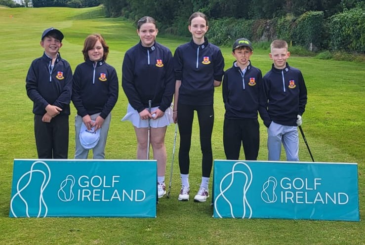 Congratulations to our golf sixes team who were leading qualifiers out of 9 teams in Carlow Golf Club today. They now advance to the Leinster final in Millicent GC. Pictured are (LtoR) Jack Flannery, Darragh Horan, Aideen O'Neill, Jane Liffey, Darragh Hennessy and Micheal Hogan.