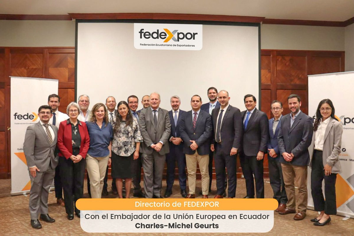 Hoy participamos del Directorio de Fedexpor, el cual contó con la participación del Embajador de la Unión Europea