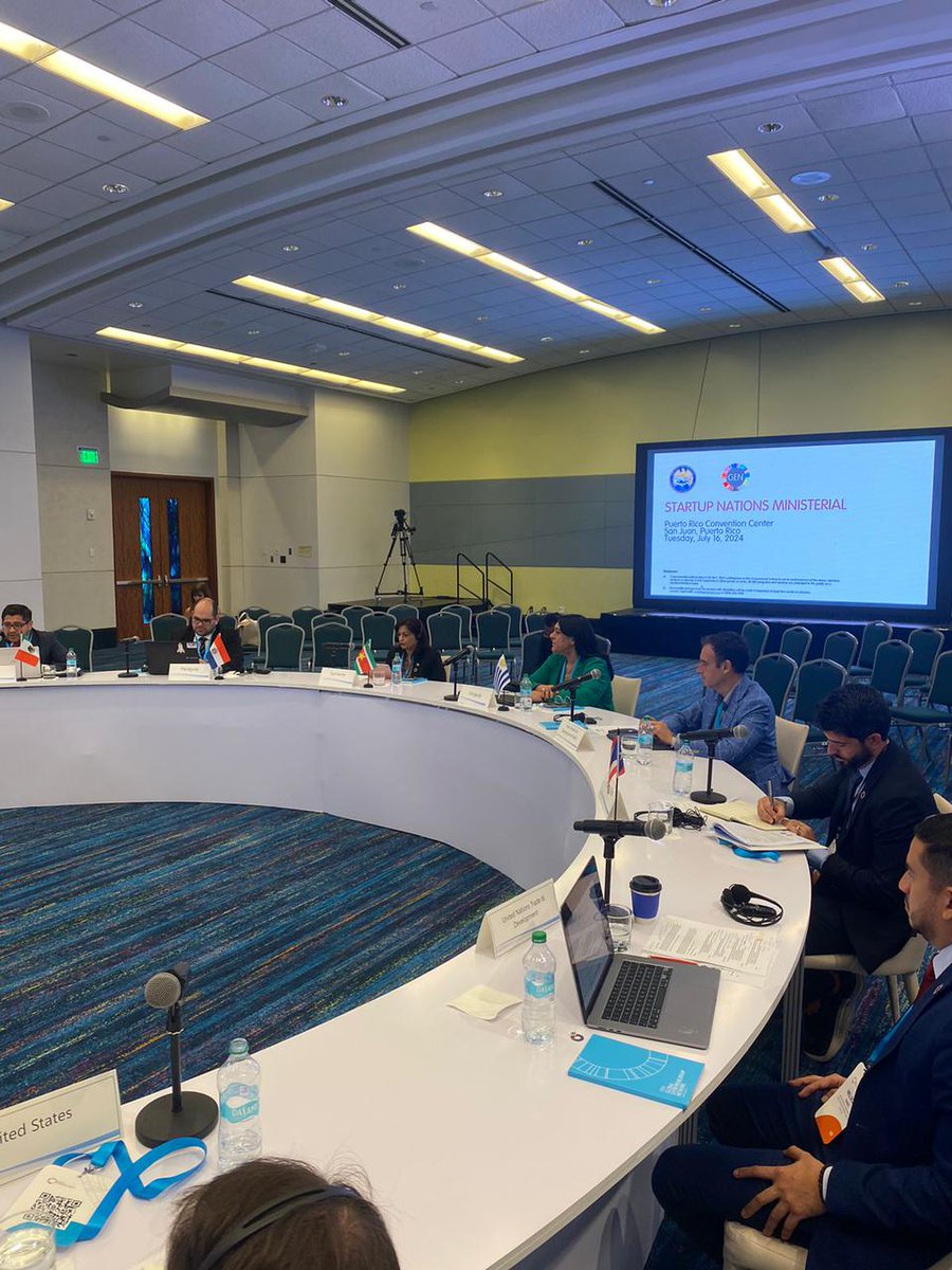 GENParaguay's tweet photo. En la Ministerial Startup Nations de GEC+Puerto Rico, Juan Paredes, Director Nacional de Emprendimiento de Paraguay, compartió su visión sobre cómo fomentar la innovación y el espíritu empresarial. ¡Inspirador ver a líderes comprometidos con el desarrollo económico! #GECPlus https://t.co/dXmLWTjwIk