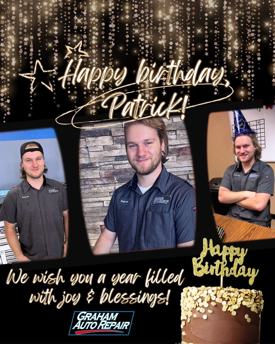 AutoGraham's tweet image. 🎉 Join us in celebrating Patrick's bday! 🎂Click to meet our team &amp;amp; discover more about what makes our service special grahamautorepair.com/meettheteam?ut… 

Your commitment to excellence &amp;amp; your genuine care for our team are appreciated Patrick! 🚗🔧 #HappyBirthday #AutoTechnician #GrahamWA