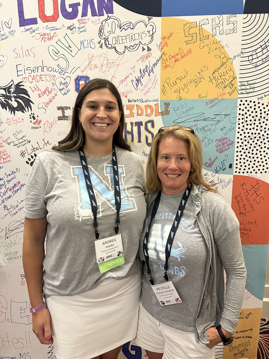 Day 1 of #JRGC! Excited to share school culture and climate with Ms. Edwards! #crabcommunity <a href="/NortheastAACPS/">Northeast Middle School</a>