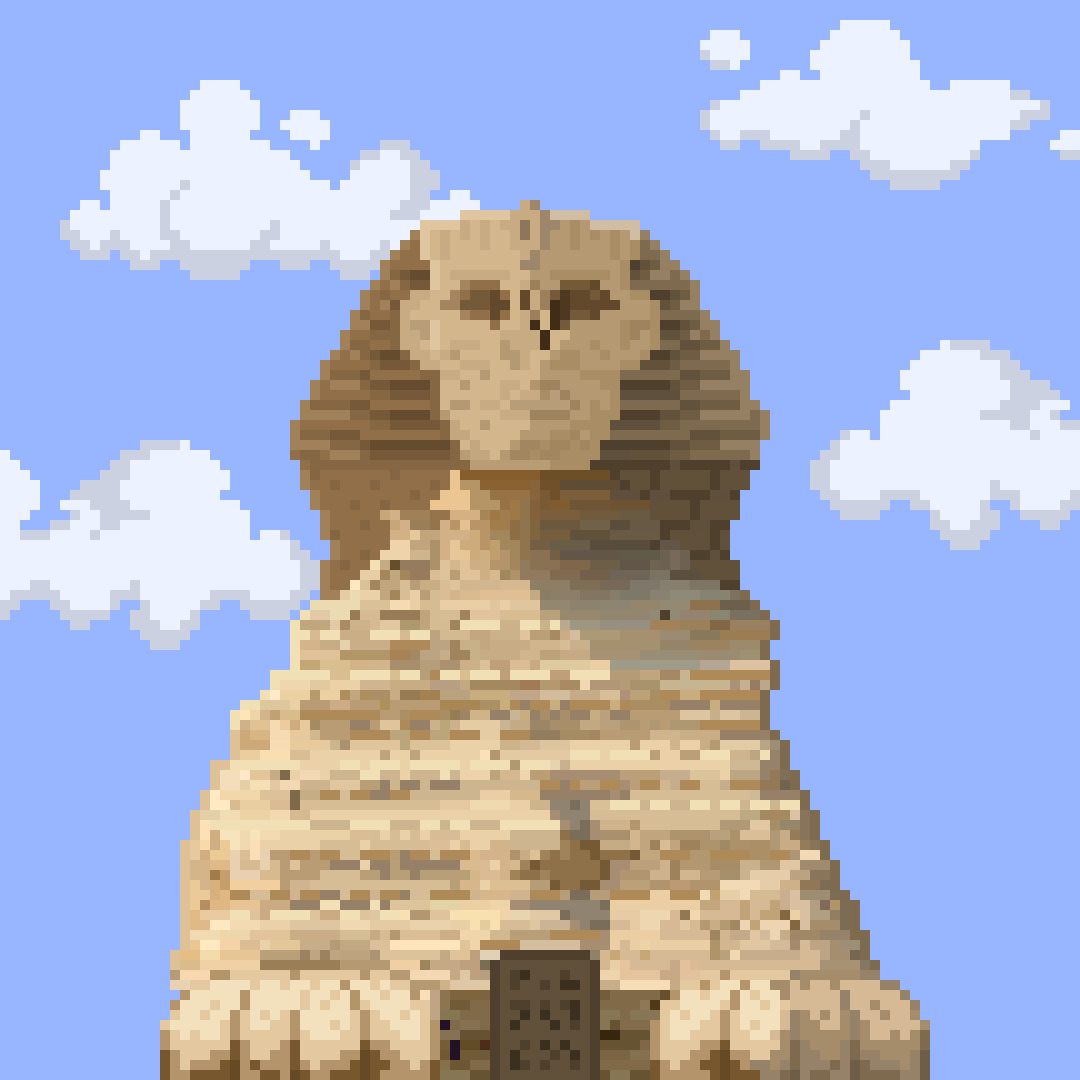 pfixelite's tweet photo. #16 #pixel_dailies post! Arguably the oldest #WeatherBeaten thing on Earth!

@Pixel_Dailies #PixelArt #PixelArtist #Aseprite #ドット絵 #DigitalArt #Sphinx https://t.co/jCvXF8cLsm