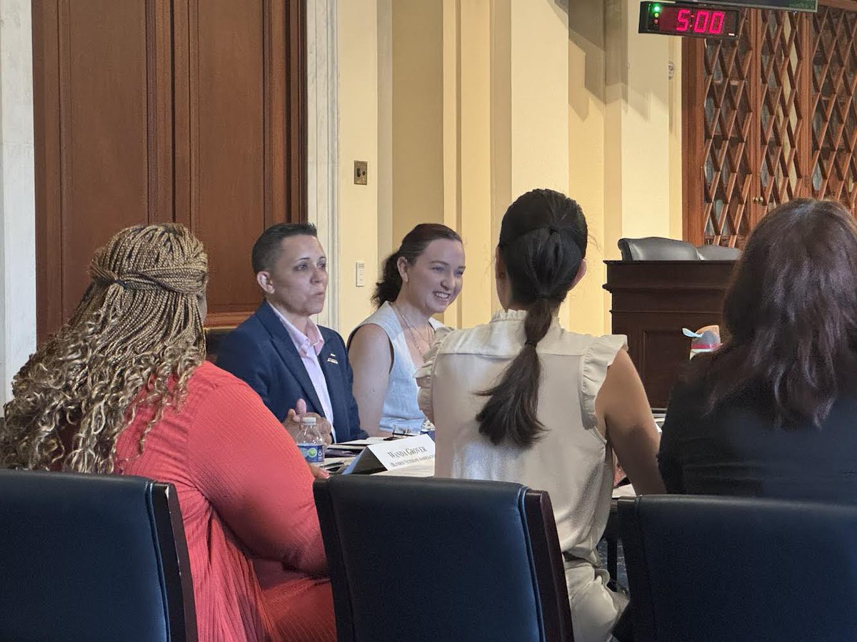 iava's tweet photo. Today @TrueBoots represented IAVA alongside Policy Associate @RodgerPinto at the HVAC and SVAC roundtable on the unique needs of women veterans, and what action VA can take. #SheWhoBorneTheBattle #IAVALeads https://t.co/PmPVShieg3