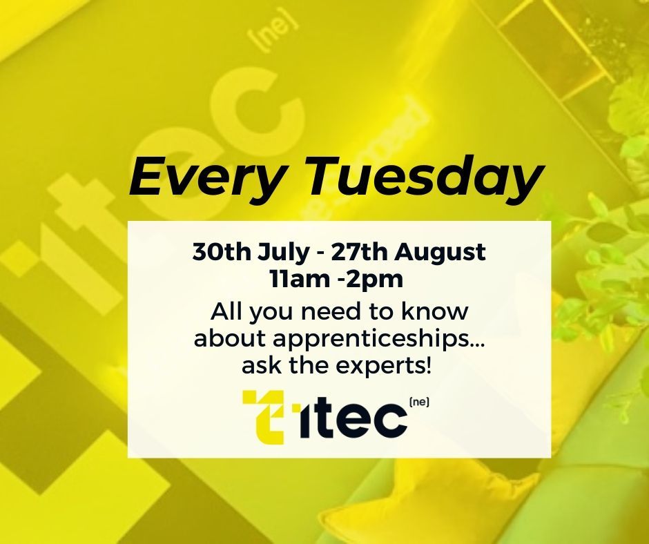 Two Weeks Today - Our Apprentice Drop-In Sessions Begin! 👏

From Tuesday 30th July we are hosting Apprentice drop-in sessions every Tuesday from 11am - 2pm. This is to provide those looking at their options with a full insight into an apprenticeship! We hope to see you there!