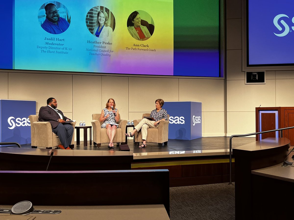 Joining state and national teammates for our annual literacy summit <a href="/SASsoftware/">SAS Software</a>! 
#NCTQ kicking off an engaging panel on Literacy as a Lever for Societal Change! <a href="/Hunt_Institute/">The Hunt Institute</a> #ThePathForward