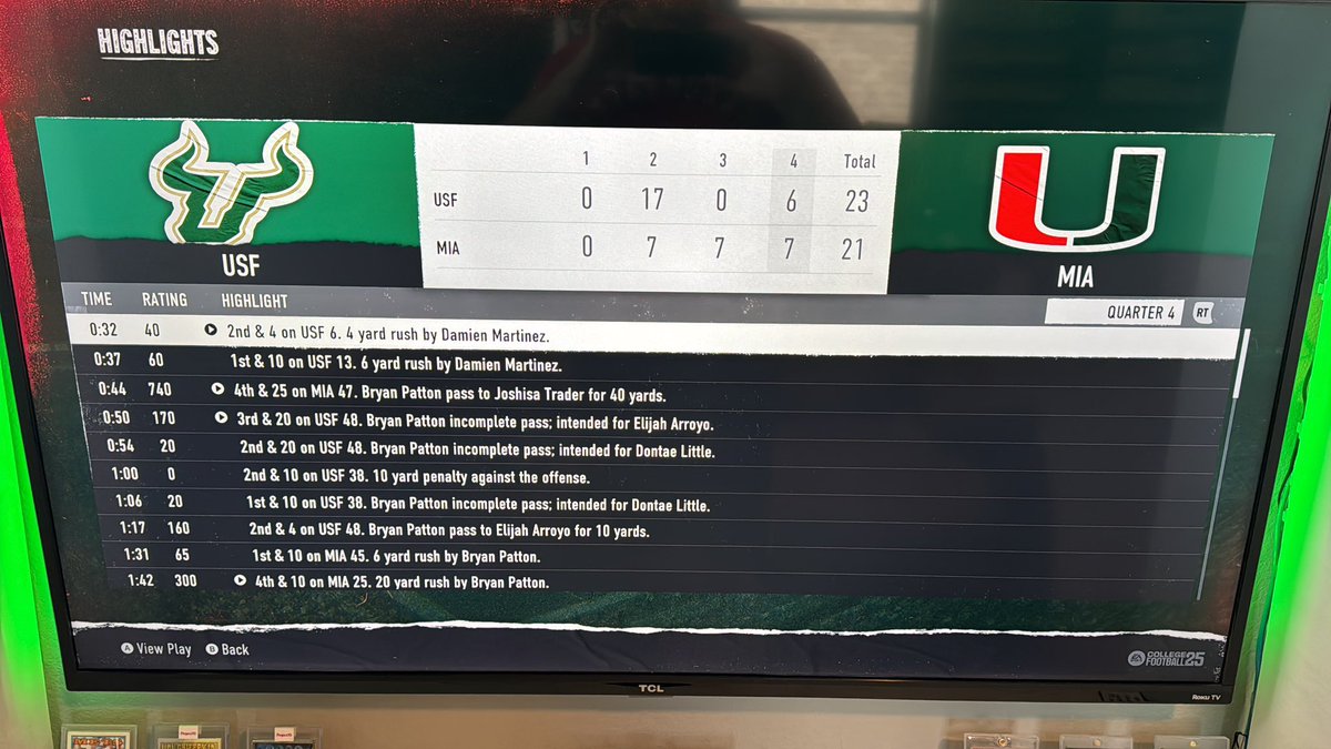 LeanderCards's tweet image. Holy crap; @EASPORTSCollege how is this a glitch? Road to glory ; they pull you and let the clock run out with 3 timeouts without kicking ? Come on