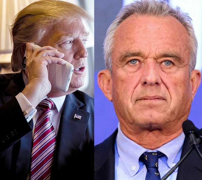 BREAKING: Donald Trump gets slammed with a fresh scandal as a video leaks showing him on a call with RFK Jr. endorsing unhinged conspiracy theories about vaccines.

This was never meant to see the light of day...

The video, posted on social media by RFK Jr.'s son Bobby Kennedy