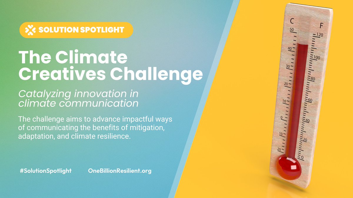 📣 Creativity is in the #SolutionSpotlight! <a href="/theccchallenge/">The Climate Creatives Challenge</a> elevates innovative approaches to climate communications. The challenge "reminds us, and reveals to us just how many different ways there are to communicate a complex topic," says <a href="/edbarsley/">Ed Barsley</a>. 👉 bit.ly/3yaZn0y