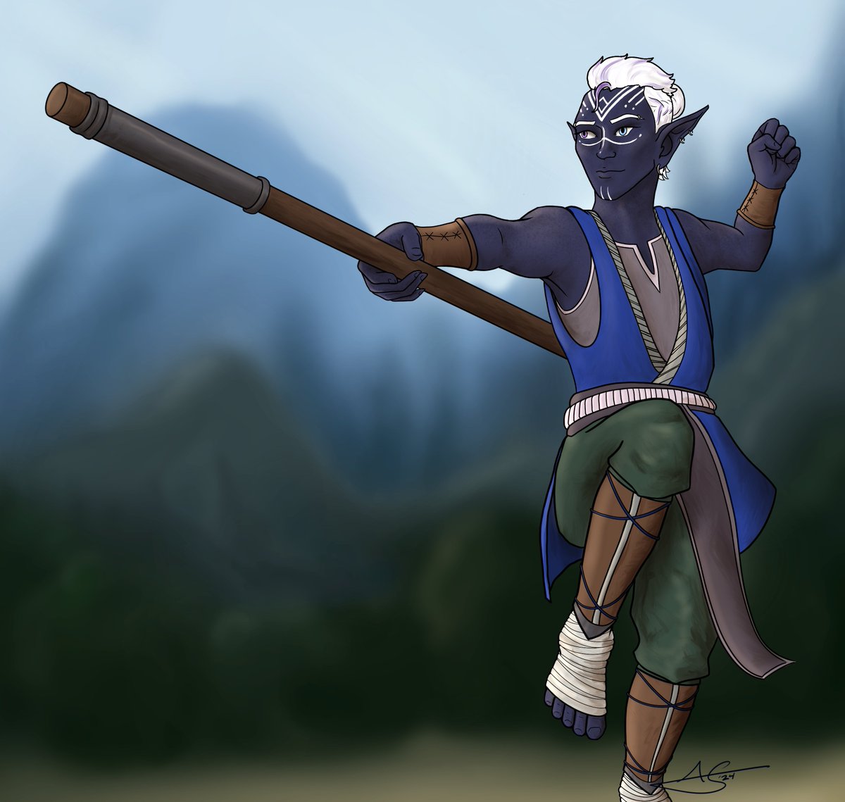 ArcaneGryphon's tweet image. Immensely enjoyed drawing @LeonDoodlez's Tav for some sweet, sweet revenge.

#artfight #artfight2024