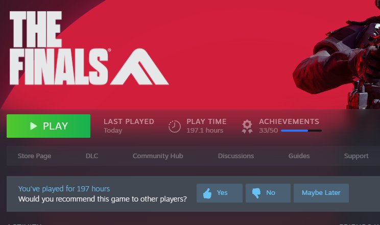 TheDJLani's tweet photo. I've been playing this game almost daily for the last 6 months since release and this one error alone has killed my PC and given me a sleepless night of debugging
Please help #TheFinals @TheFinalsIntel https://t.co/KGfozYovD8