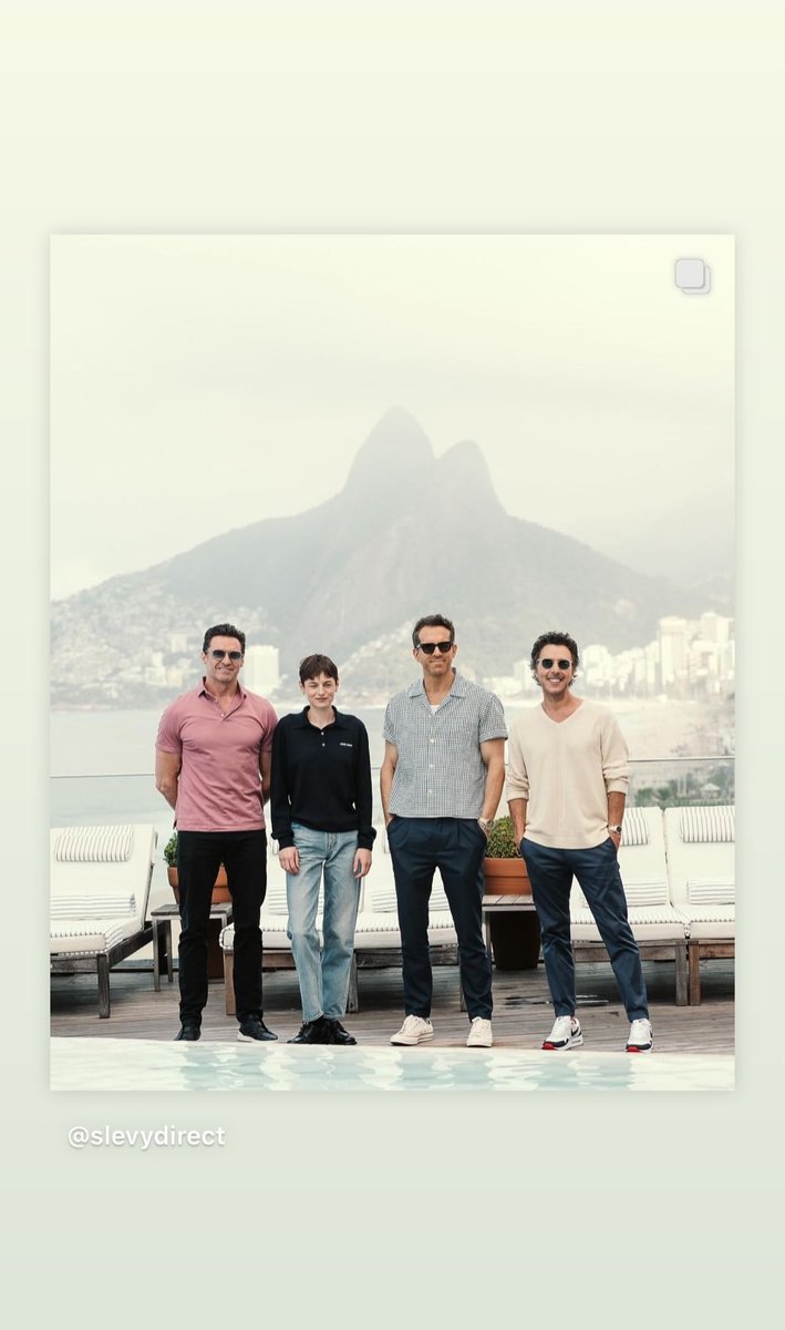 pineapplegoonb2's tweet photo. I don’t have the words to express how much I love these people. #DeadpoolAndWolverine promo tour stop in Rio! @VancityReynolds @ShawnLevyDirect #emmacorrin https://t.co/SefI68d0HQ