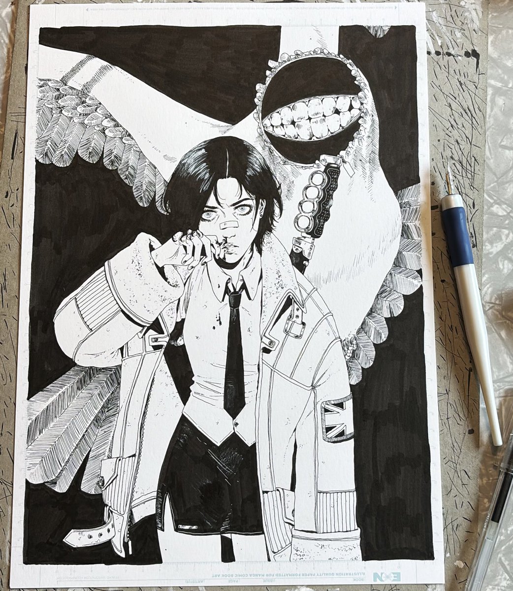 zoethorogood's tweet photo. Sometimes I forget I’m allowed to draw for fun. Piper and the pigeon from I Think I Might Be Evil 🐦🗡️ https://t.co/GhwLlkwERt