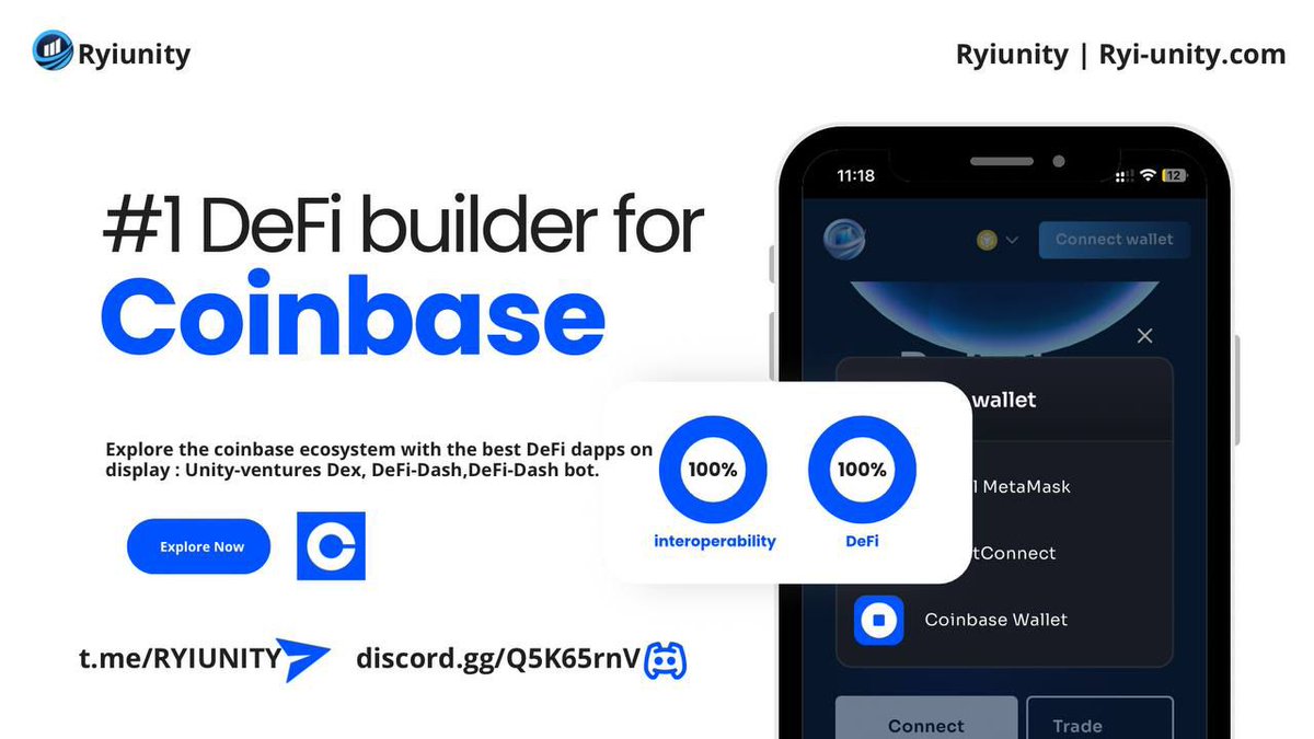 QueenMotherFeyi's tweet photo. Coinbase is leveling up with @RYI_Unity $RYIU game-changing innovations! Unlock a universe of limitless possibilities with Super-Dapps, enabling easy asset exchange, bridge connectivity, and automated yield optimization.@base @coinbase #Ryiunity #coinable #Cantstoptheunitytrain https://t.co/JOnUVwxZdh