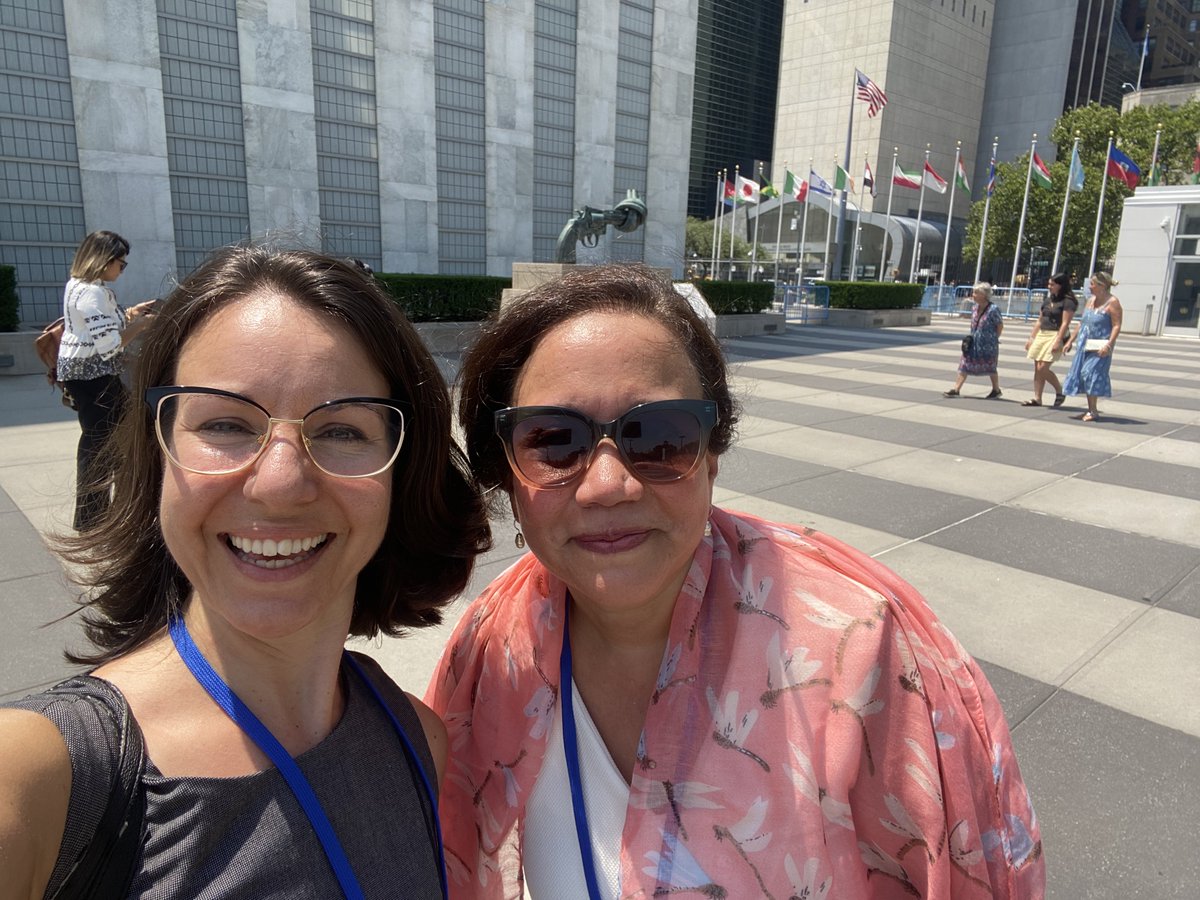 Here at the #UnitedNations with the illustrious Eva!