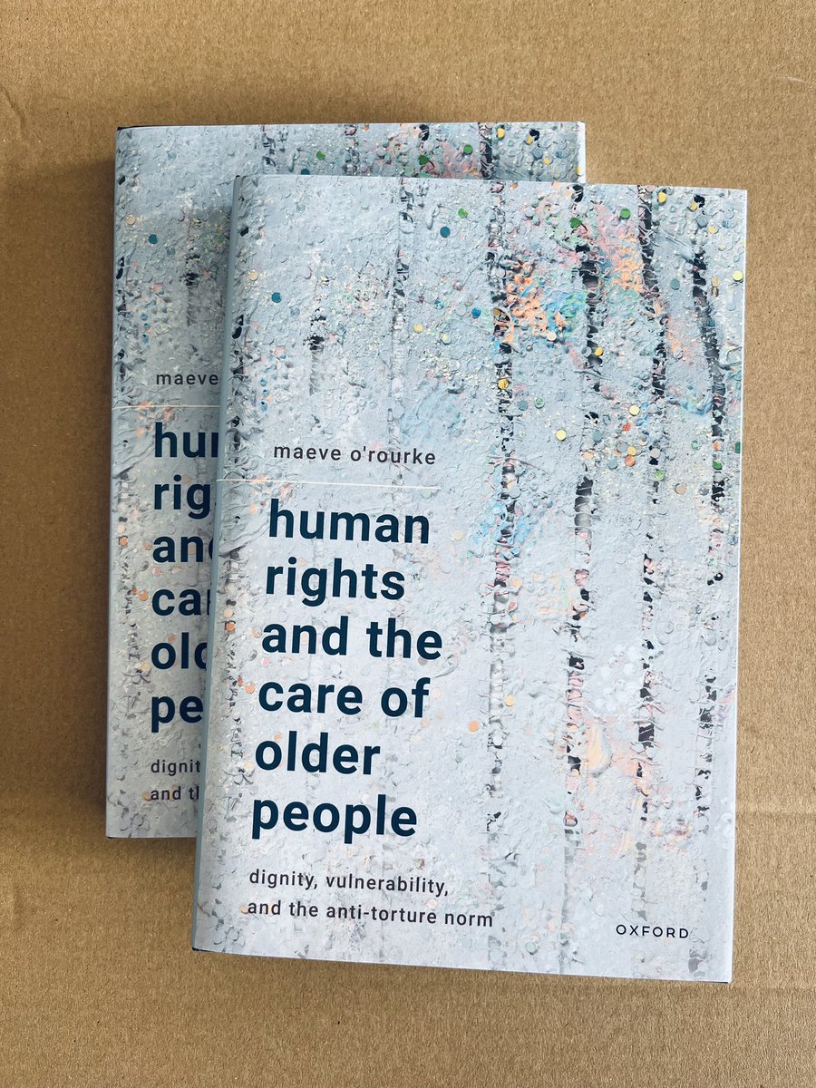 Received my book in the post… what a lovely feeling. So grateful for #HowardenaPindell’s artwork.

You can download it for free here global.oup.com/academic/produ…

Or order a hard copy here legalbooks.ie/products/human…

#Olderpeople #humanrights #torture #degradingtreatment #socialcare