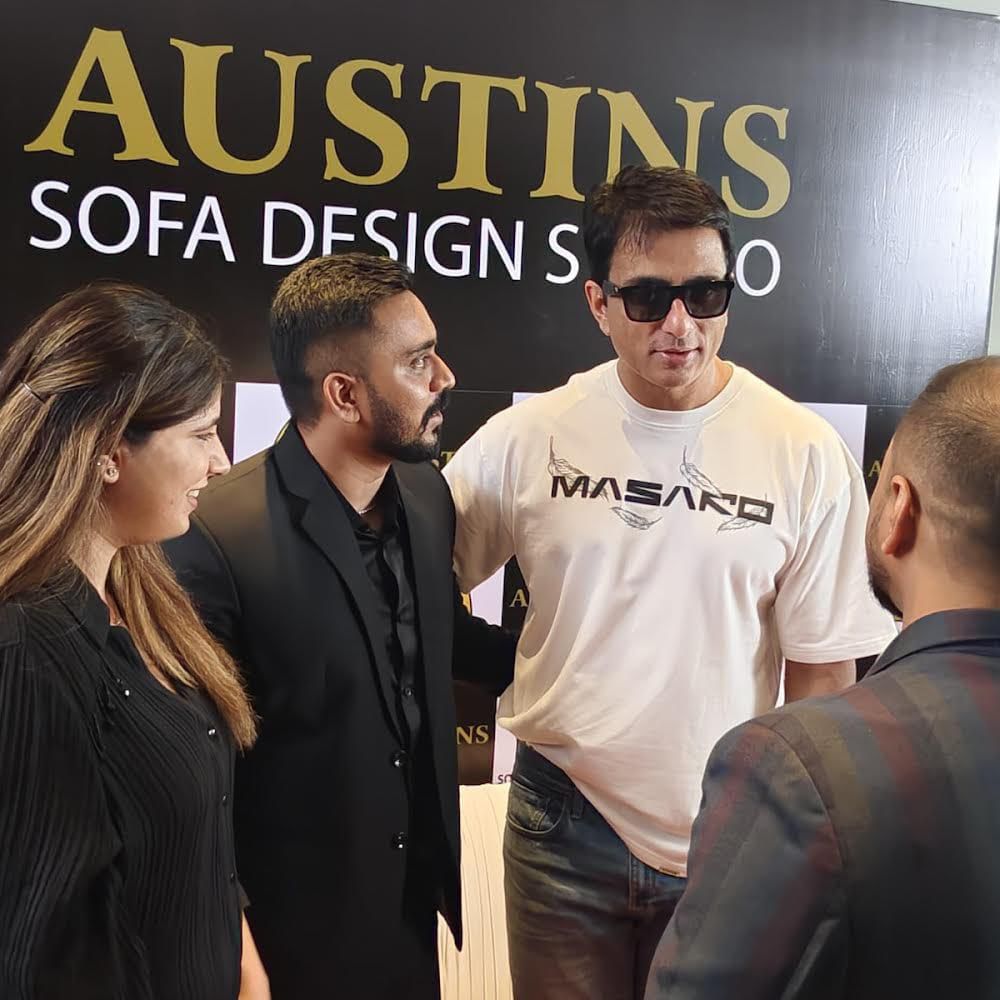 SpikeOnDigital's tweet photo. . @SpikeOnDigital team had the pleasure of participating in an exclusive event at Austins Sofa Design Studio on July 14th, 2024. Our CEO, @_Wilson25 , and COO, @ayushiabrol14, had the honor of meeting the renowned @SonuSood at the Austins Sofa Experience Center. https://t.co/9KT0gjyNK7